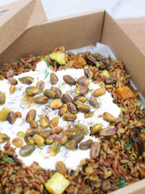Aubergine, Red Rice & Lentil Salad